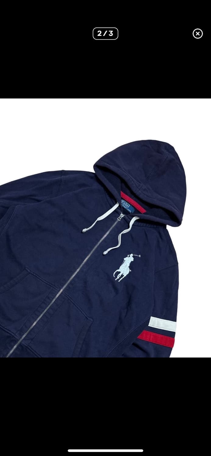 !!상태최상!! Polo 폴로 랄프로렌 빅포니 후드집업 xl 상품이미지1
