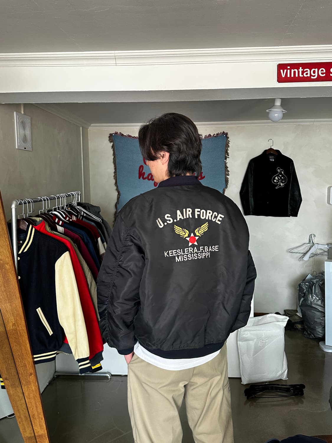 AVIREX 아비렉스 MA-1 백 로고 플라이트 자켓 상품이미지1