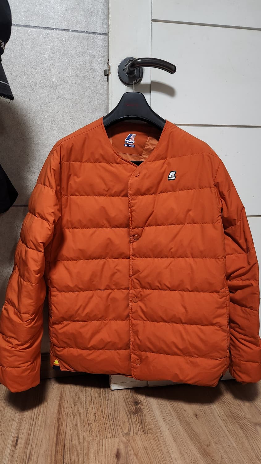 [XXL] 까웨 kway 경량패딩 퀼팅자켓 깔깔이 다크오렌지 후리스 점퍼 상품이미지6