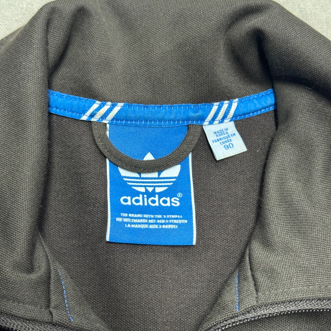 아디다스 유로파 카키 소라 배색 트랙탑 져지 90 상품이미지4