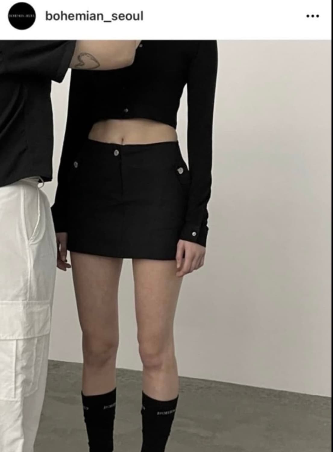 보헴서 코튼 포켓 미니 스커트 상품이미지2