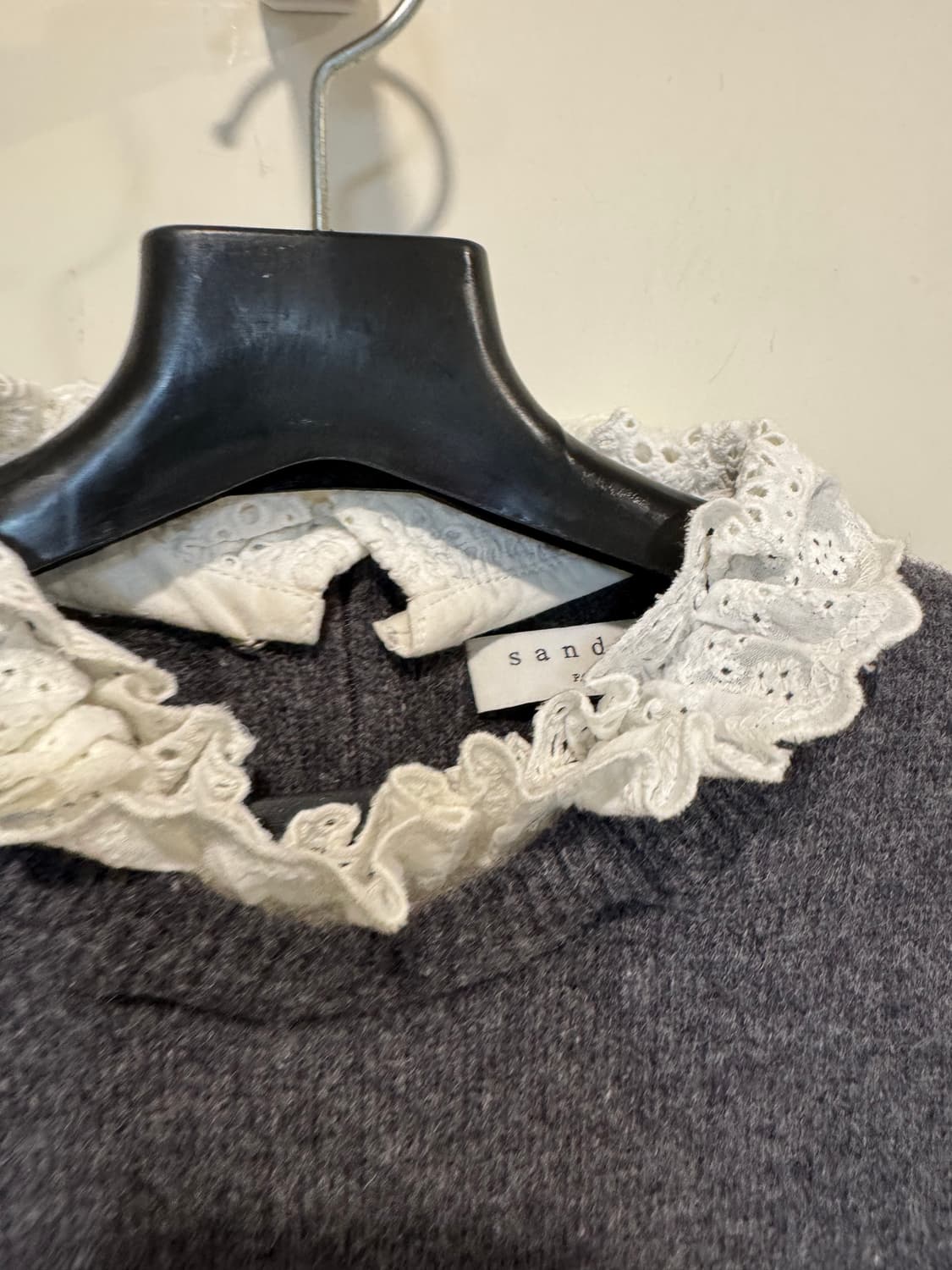 산드로 그레이 엘리어트 칼라 울 원피스 상품이미지5