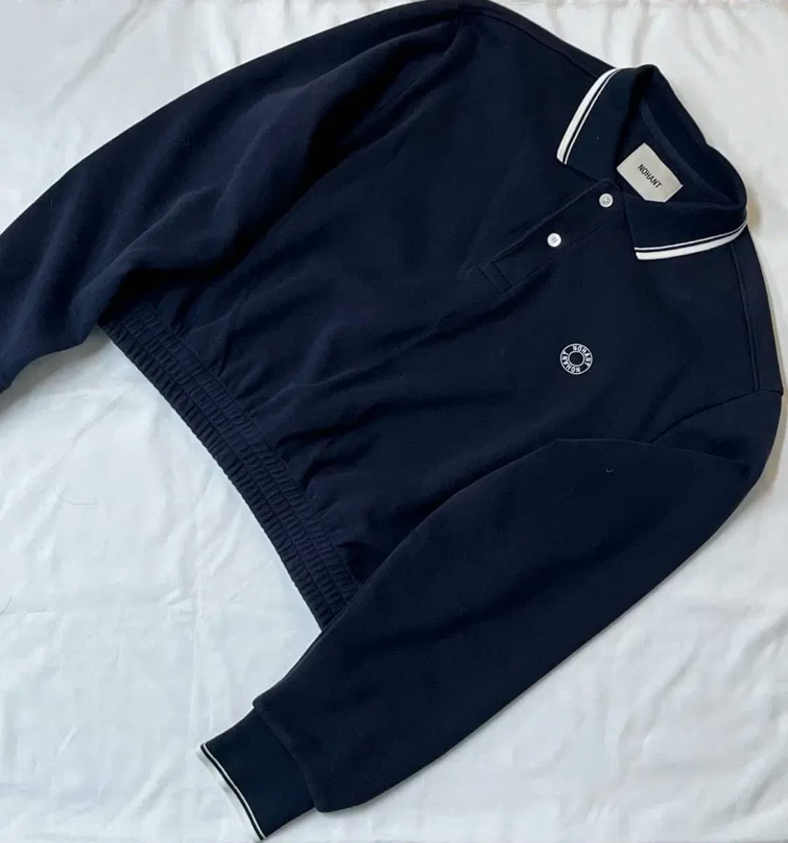 L) 노앙(Nohant) LOGO CROPPED PIQUE SHIRT 상품이미지1