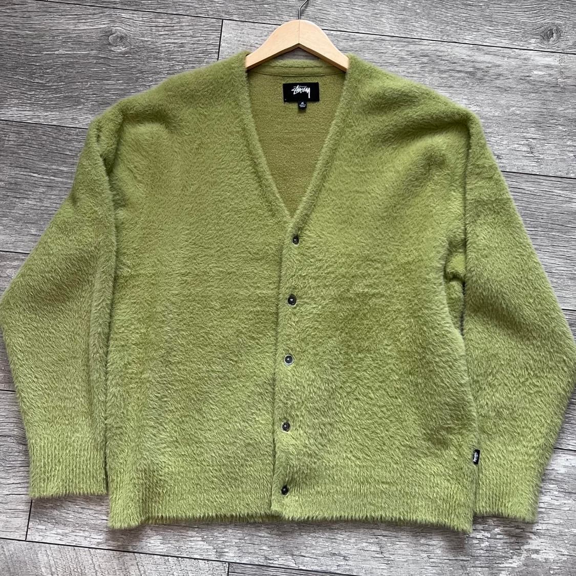 스투시 쉐기 가디건 라임 상품이미지1