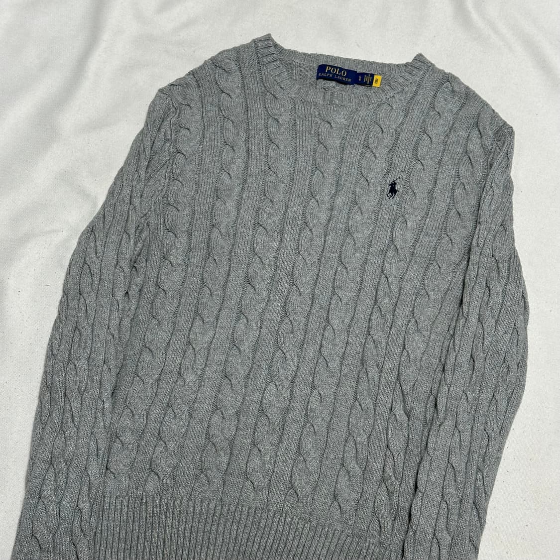 L 폴로랄프로렌 그레이 케이블 니트 상품이미지1