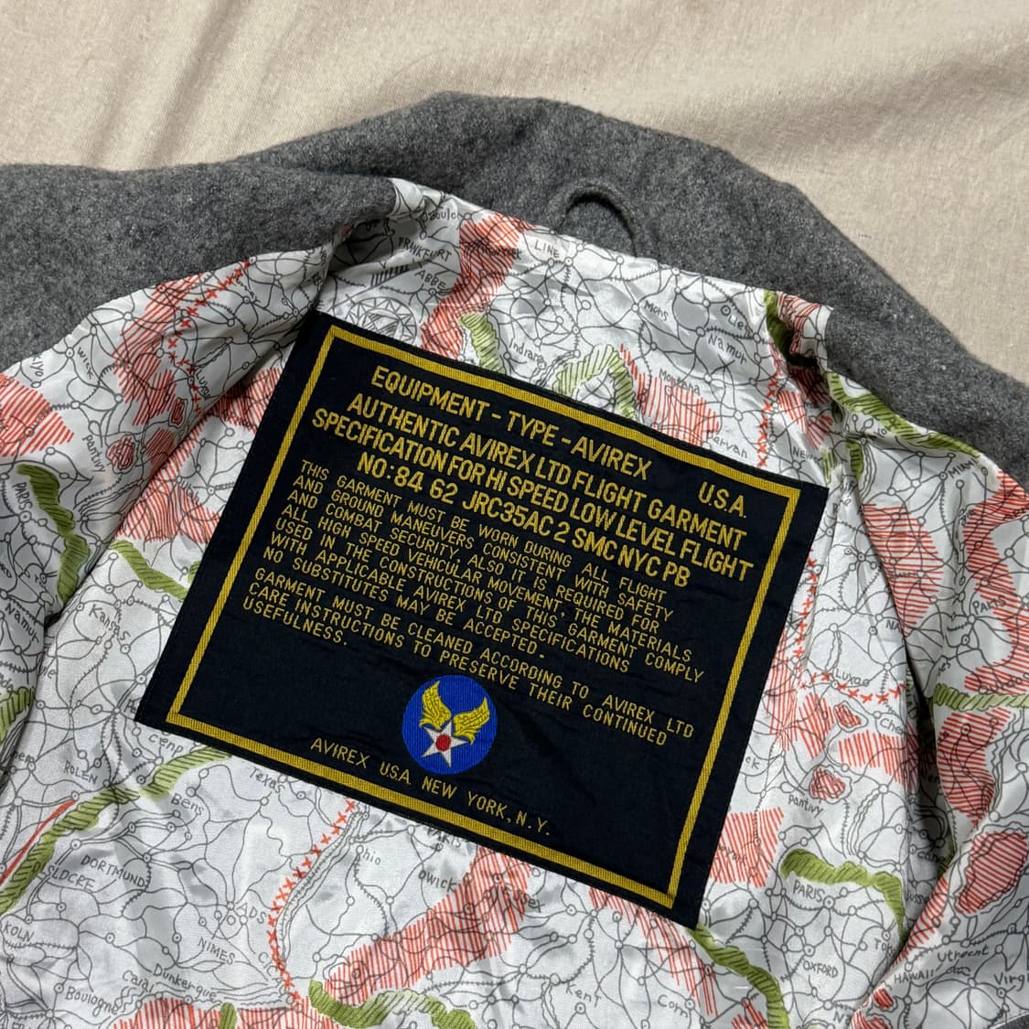 아비렉스 백로고 더블 울 피코트 M 상품이미지7