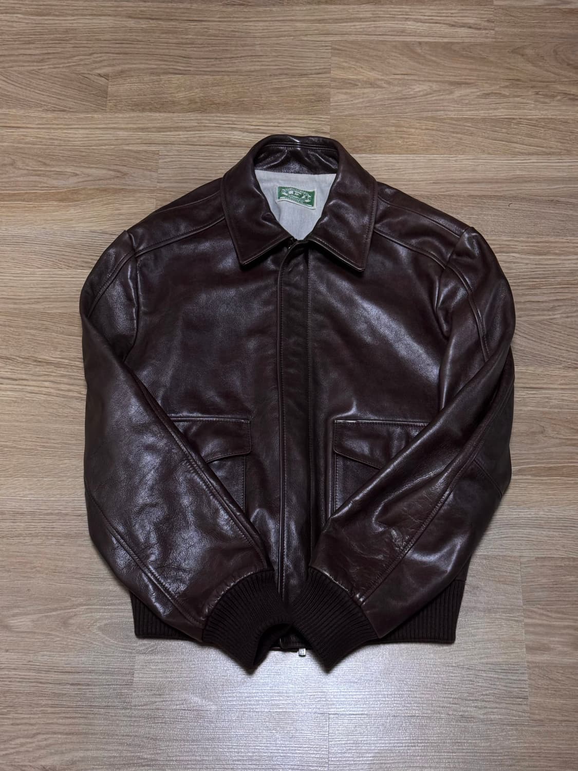 [M사이즈] STU 프린팅 가죽 레더 자켓 상품이미지4