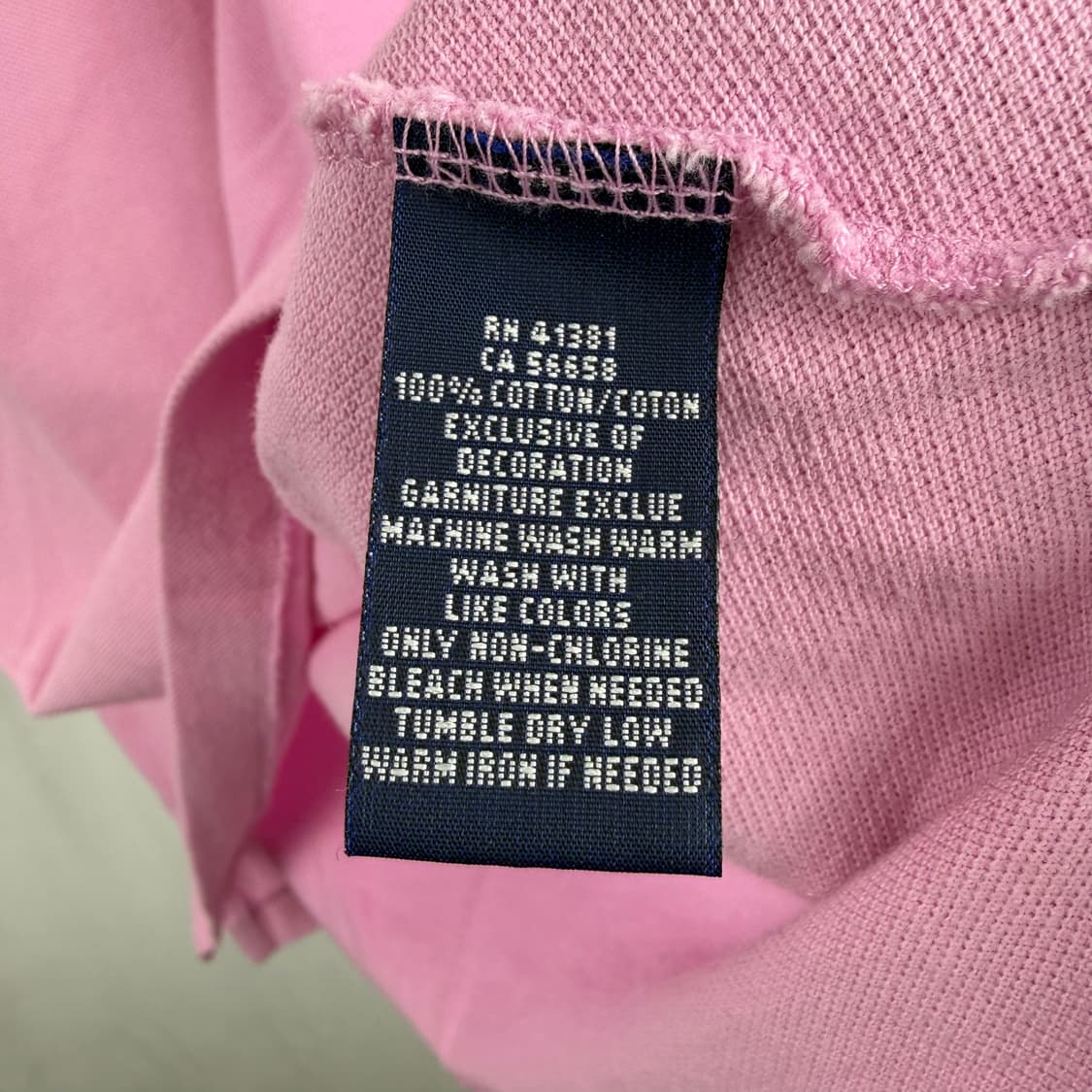 (L) 랄프로렌 우먼스 스키니핏 카라 티 핑크 상품이미지4