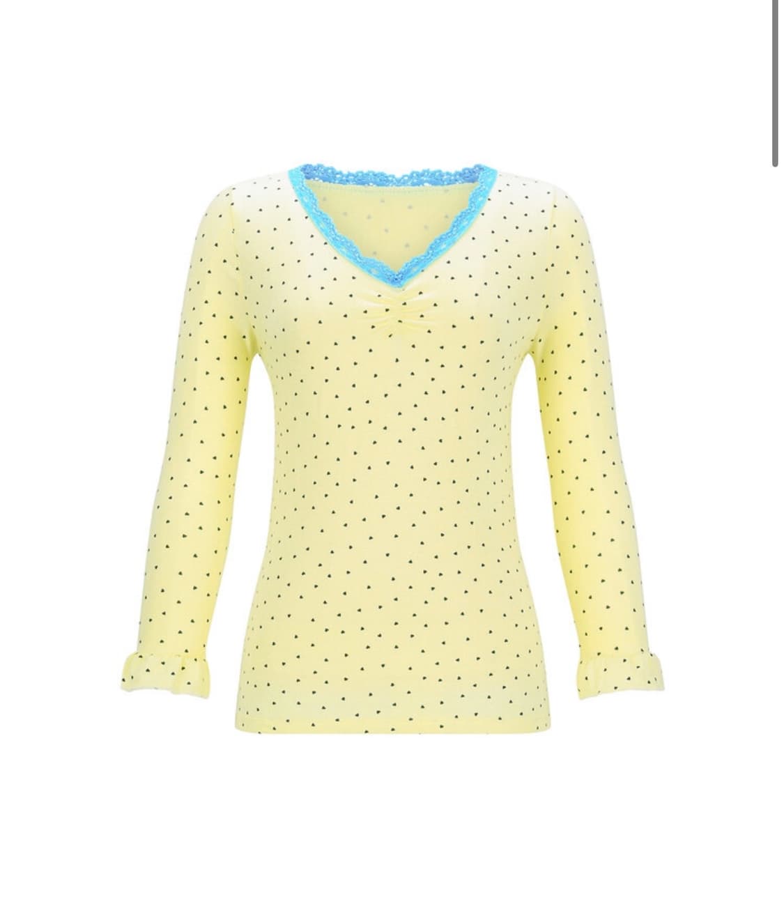샵페어리 mini heart lace top (lemon) 상품이미지1
