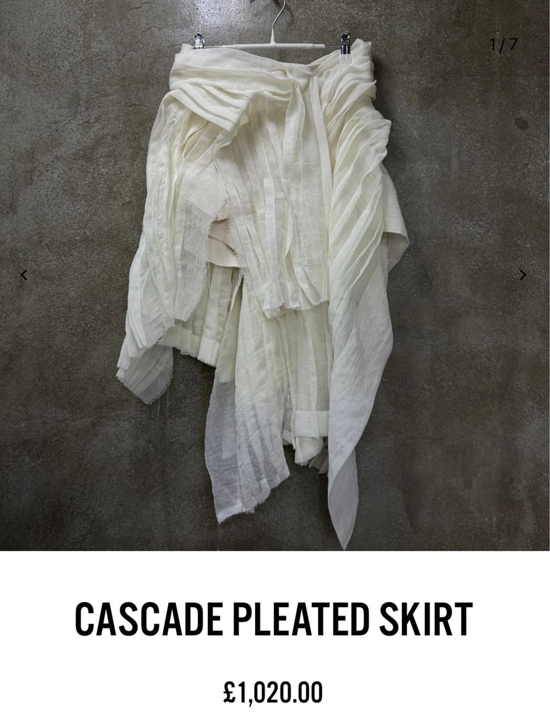 디자이너 규리킴 / CASCADE PLEATED SKIRT 주문제작 상품이미지3