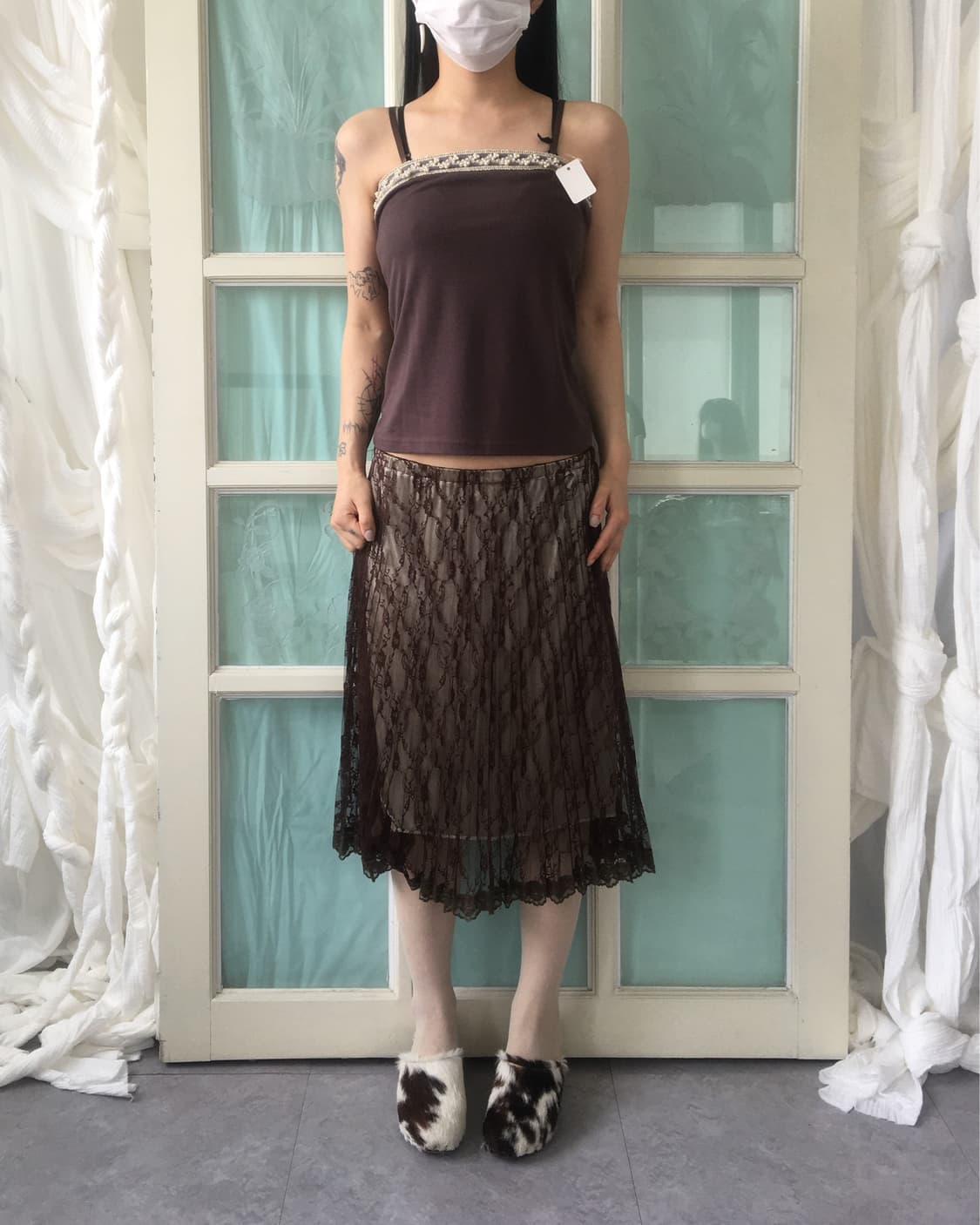 Beads point sleeveless 상품이미지5