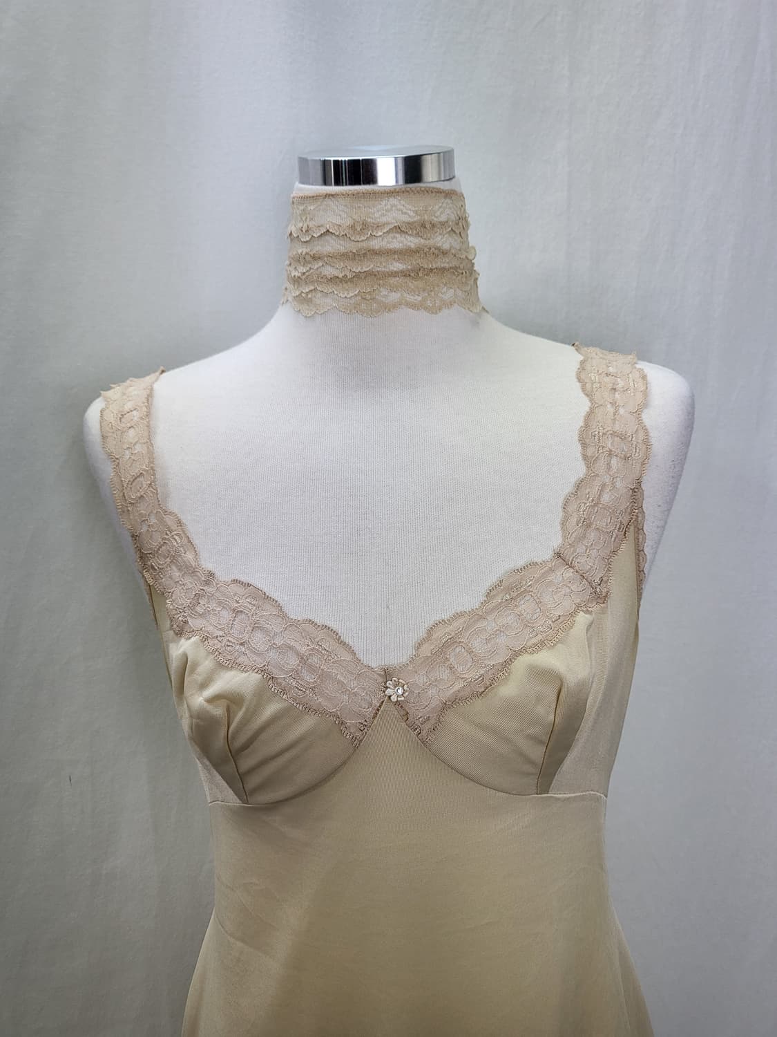 빈티지 샴페인 골드 슬립 원피스 상품이미지3