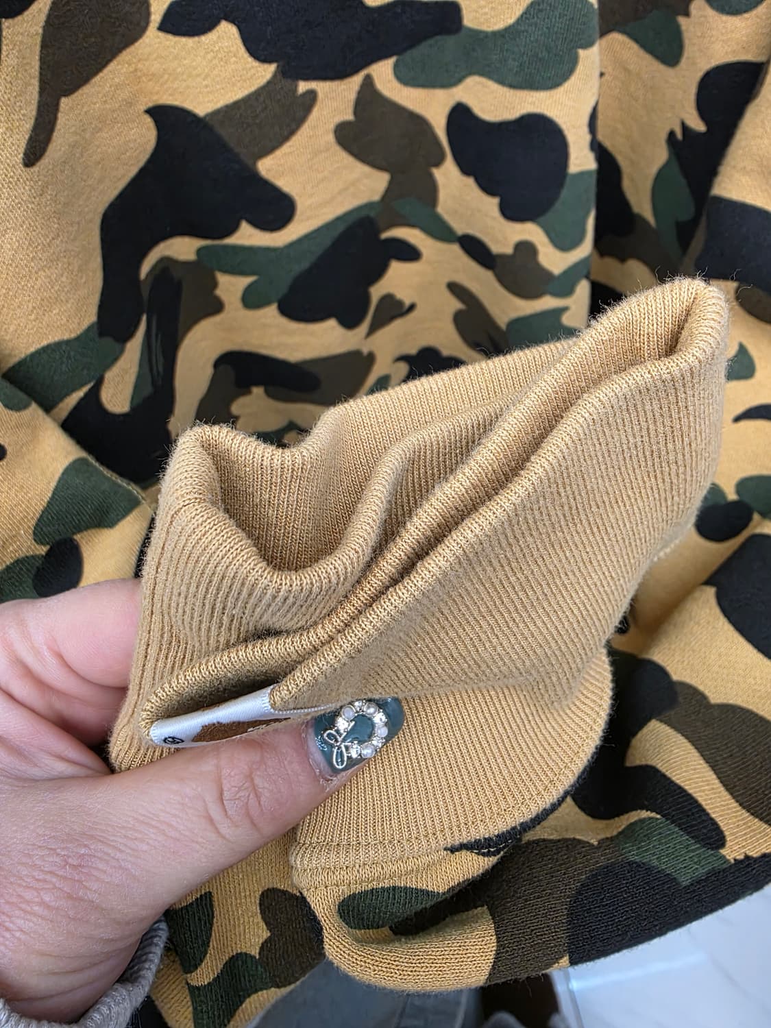 베이프 Bape 황계 카모 기모 맨투맨 L 상품이미지5