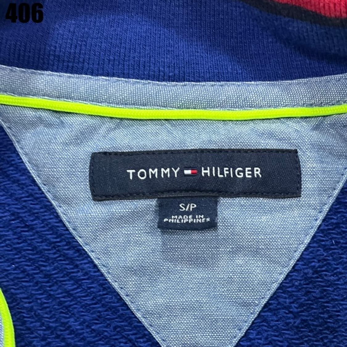 타미힐피거 블루 하프 집업 상품이미지2