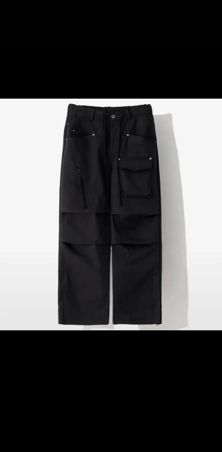 [삽니다] CORD 코드 카터 다이애그널 짚 파라슈트 팬츠 블랙 L 상품이미지1