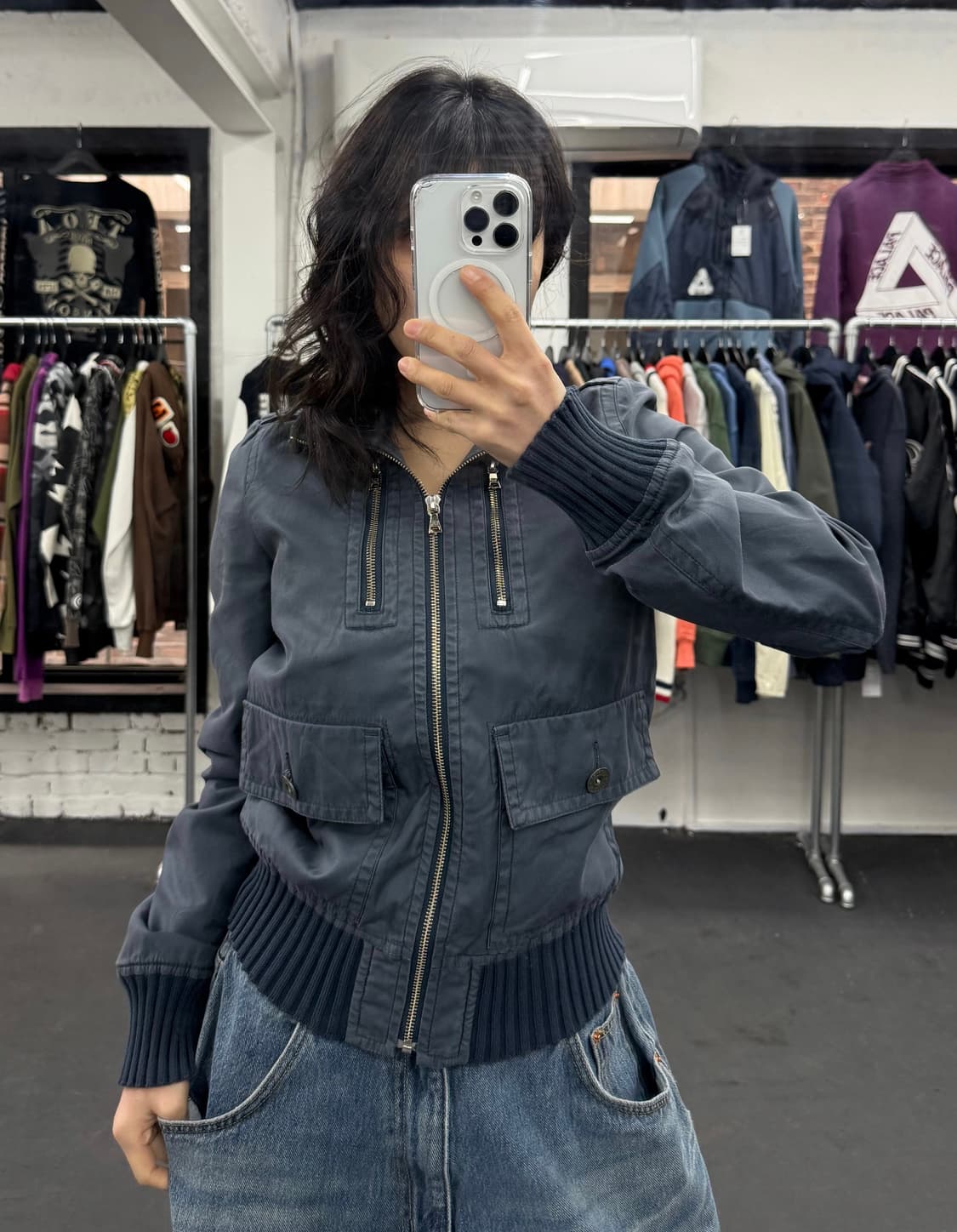 히스테릭 글래머 디트로이트 블루종 자켓 상품이미지2