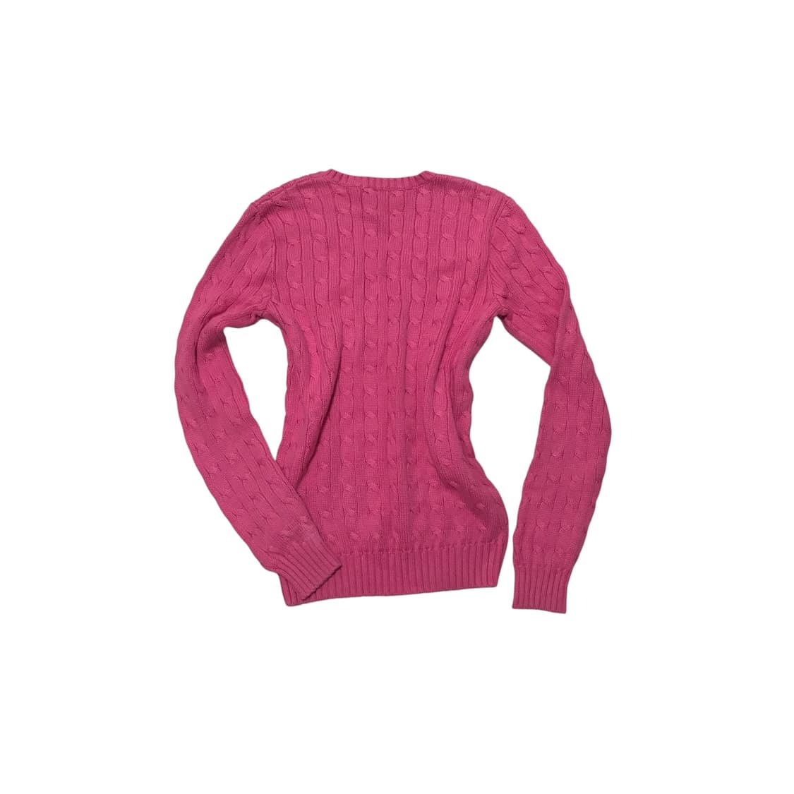 폴로 랄프 로렌 스포츠 브이넥 케이블 니트 핑크 상품이미지2