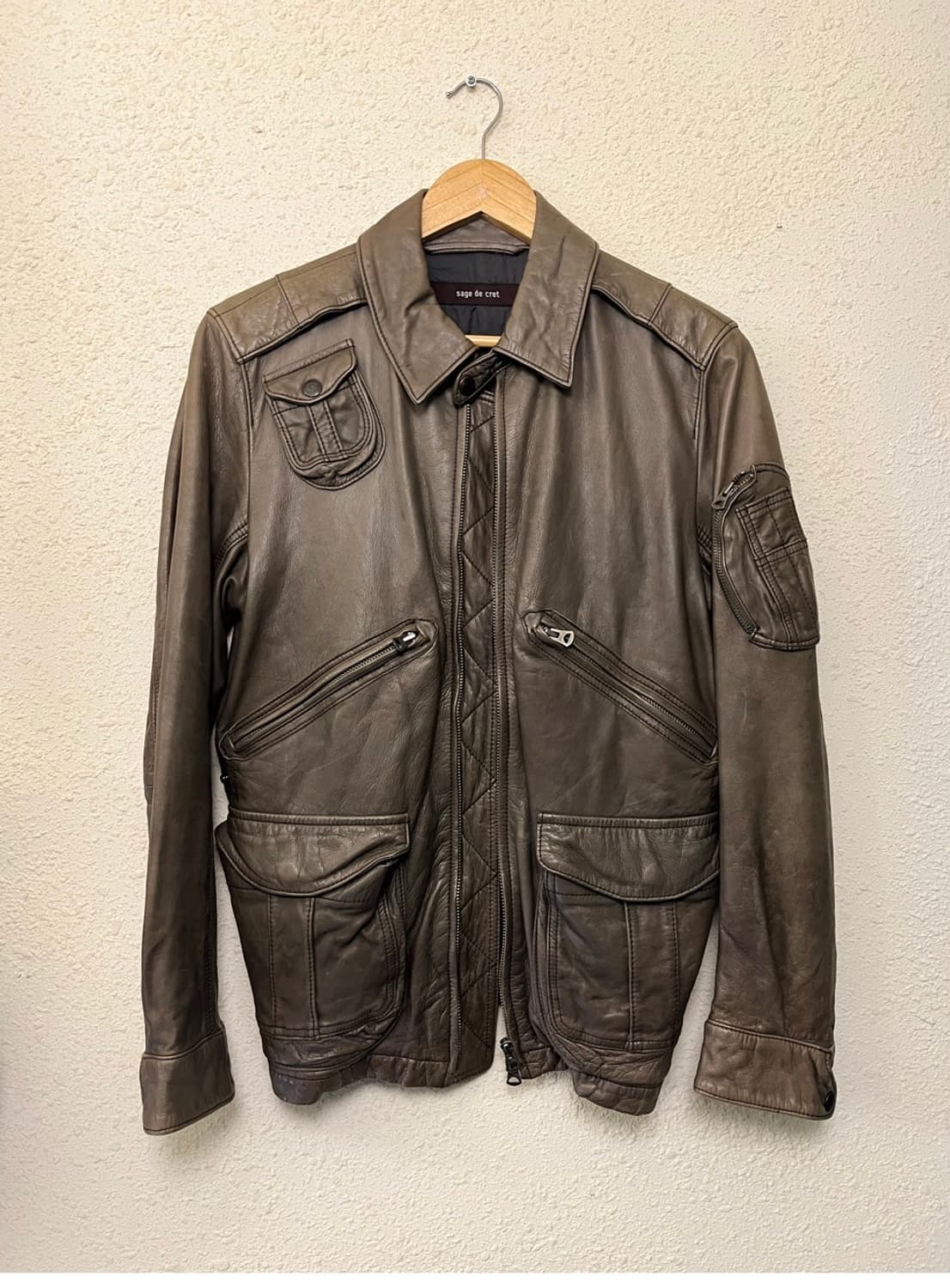 사쥬 드 크레 코도반 가죽자켓 상품이미지1