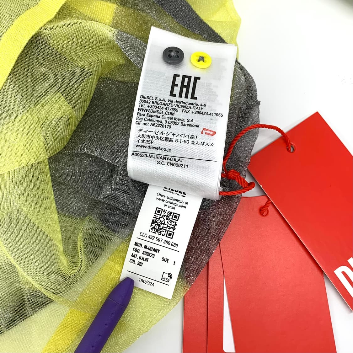 디젤 D링 시스루 레이어드 셔츠 상품이미지10