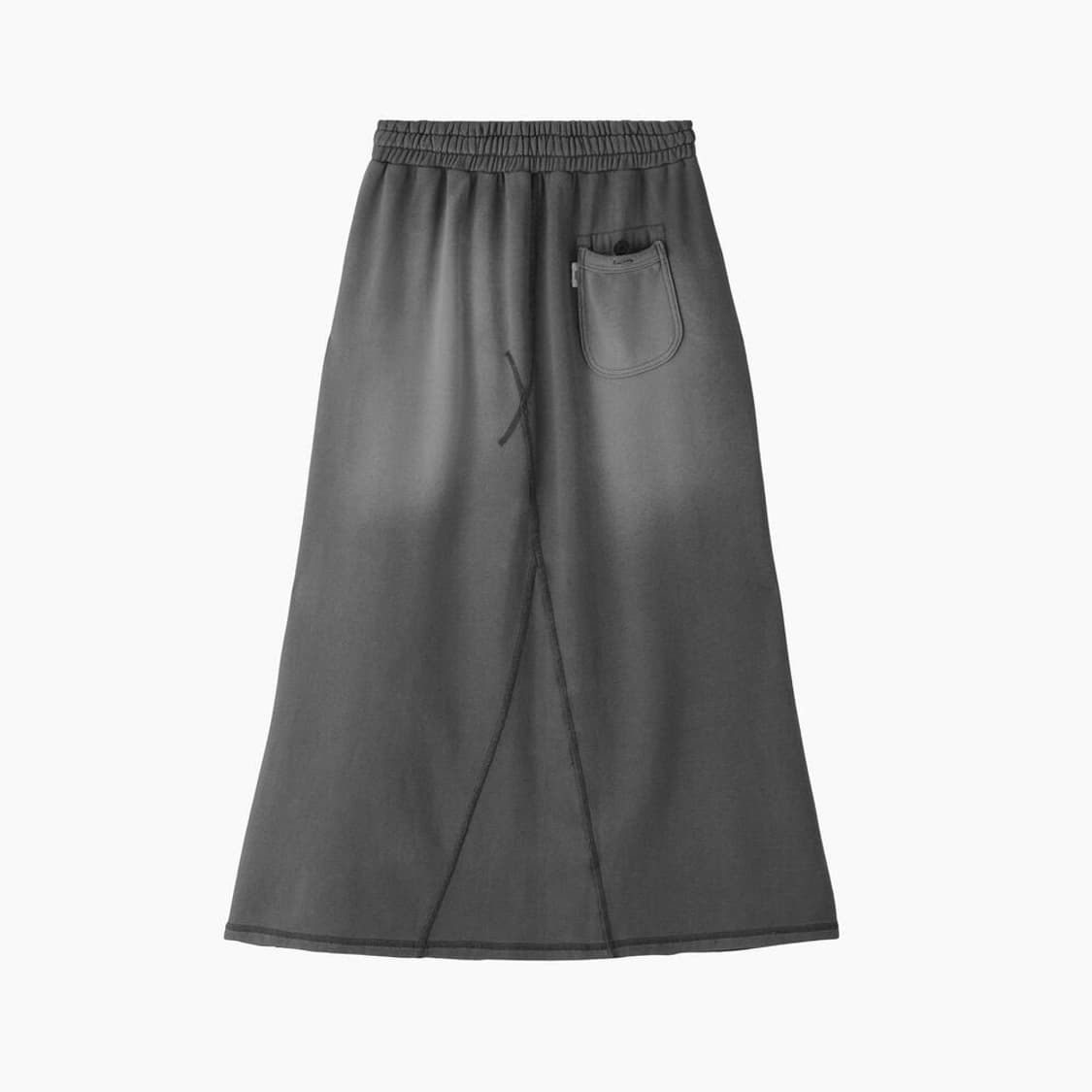 사파리스팟 데미지 워싱 데님 스웨트 스커트 블랙 상품이미지2