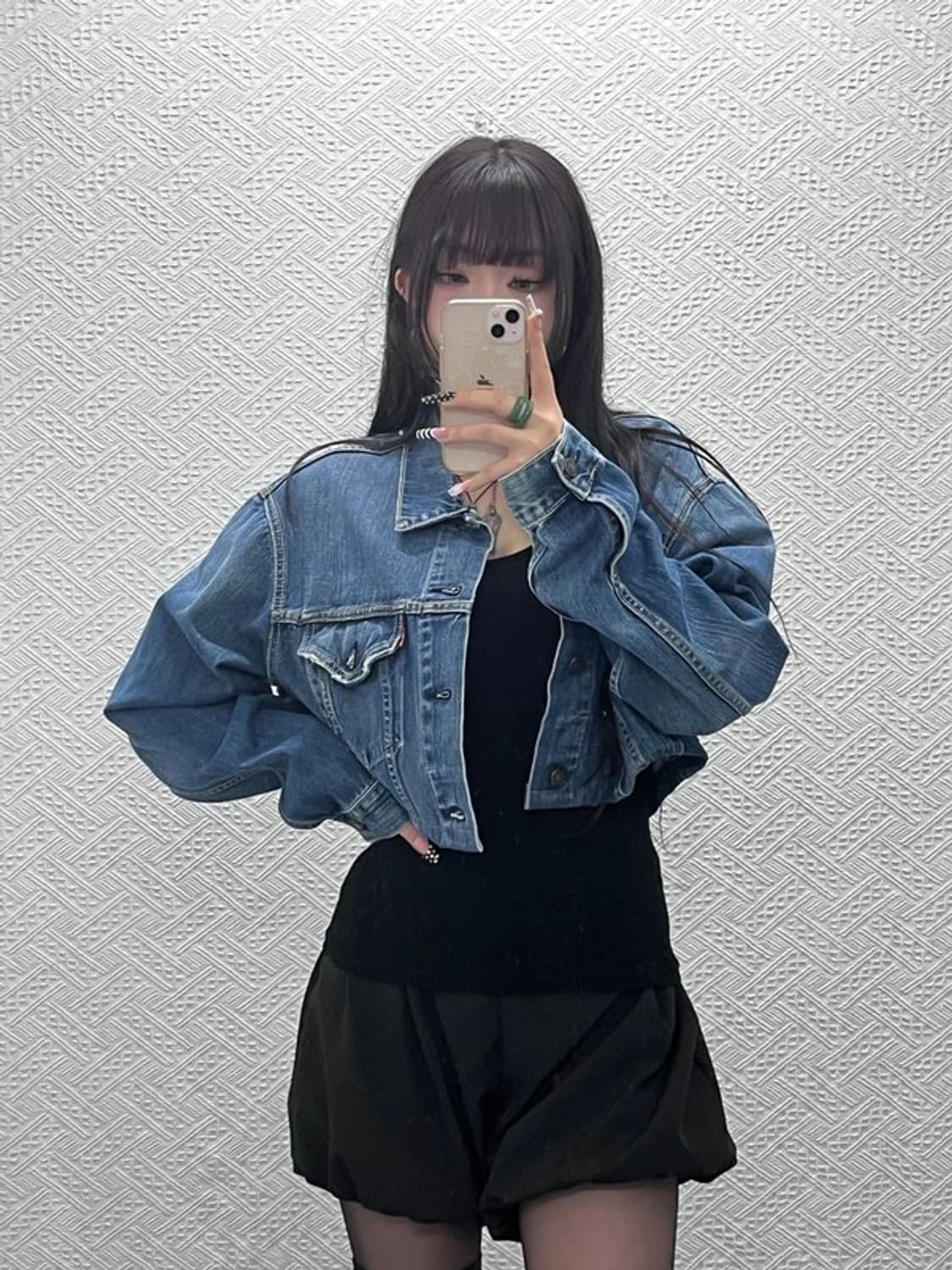 리바이스 70550 빈티지 커스텀 크롭 데님 자켓 M C10586 상품이미지2