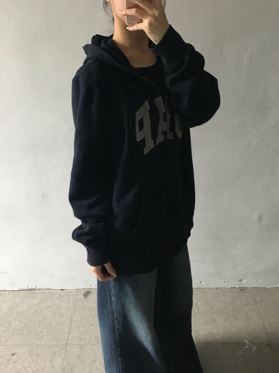 갭 빅로고 후드집업 상품이미지2