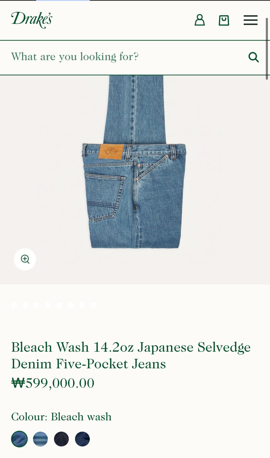 드레익스 블리치 워시 셀비지 데님 상품이미지2