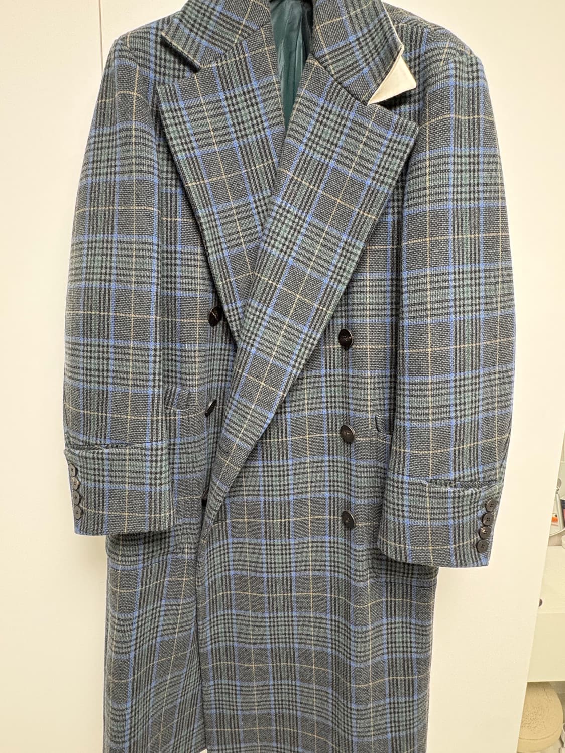 우영미 19fw 블루더블체크 코트 상품이미지1