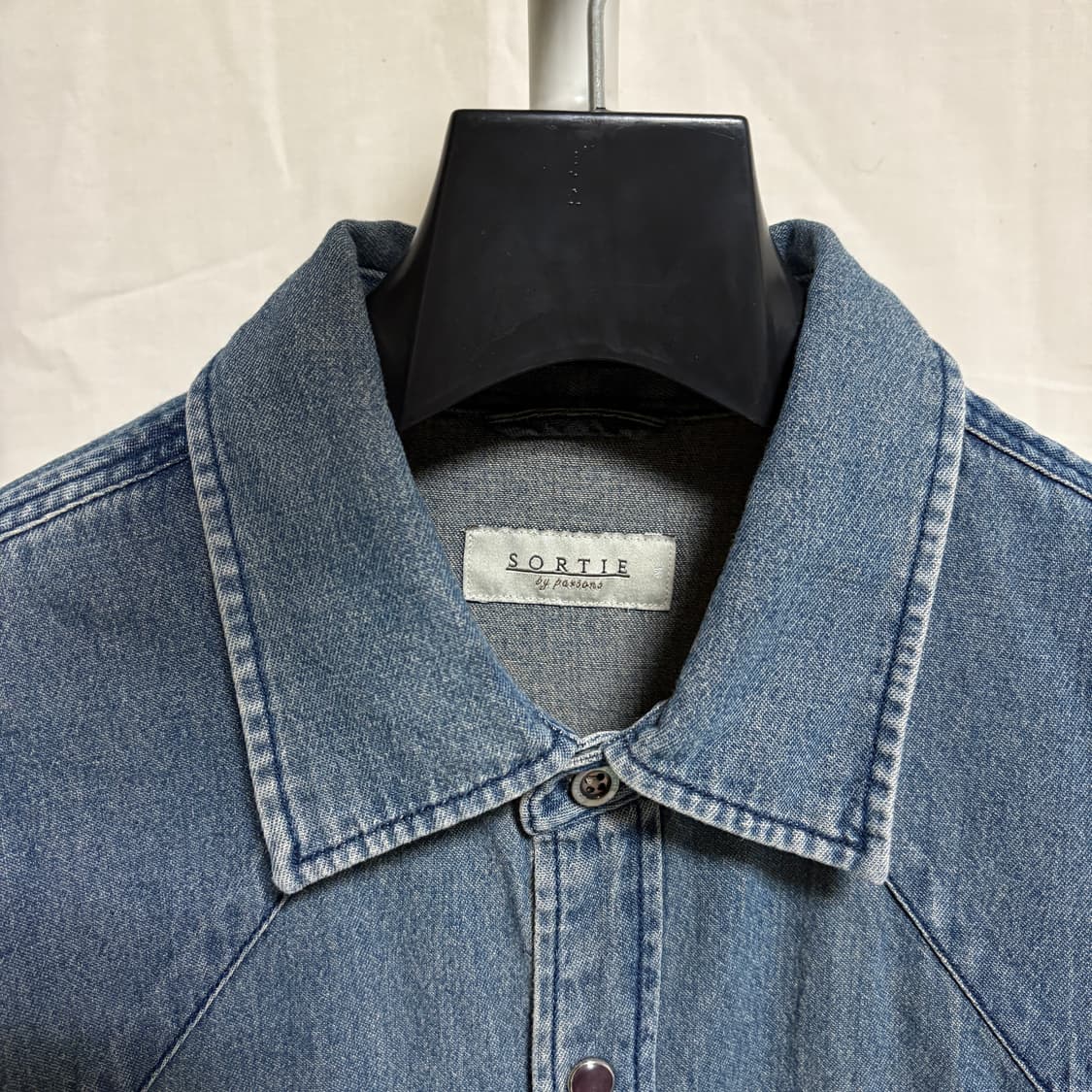 솔티 워시드 웨스턴 데님 셔츠 / 미드블루, M 상품이미지4