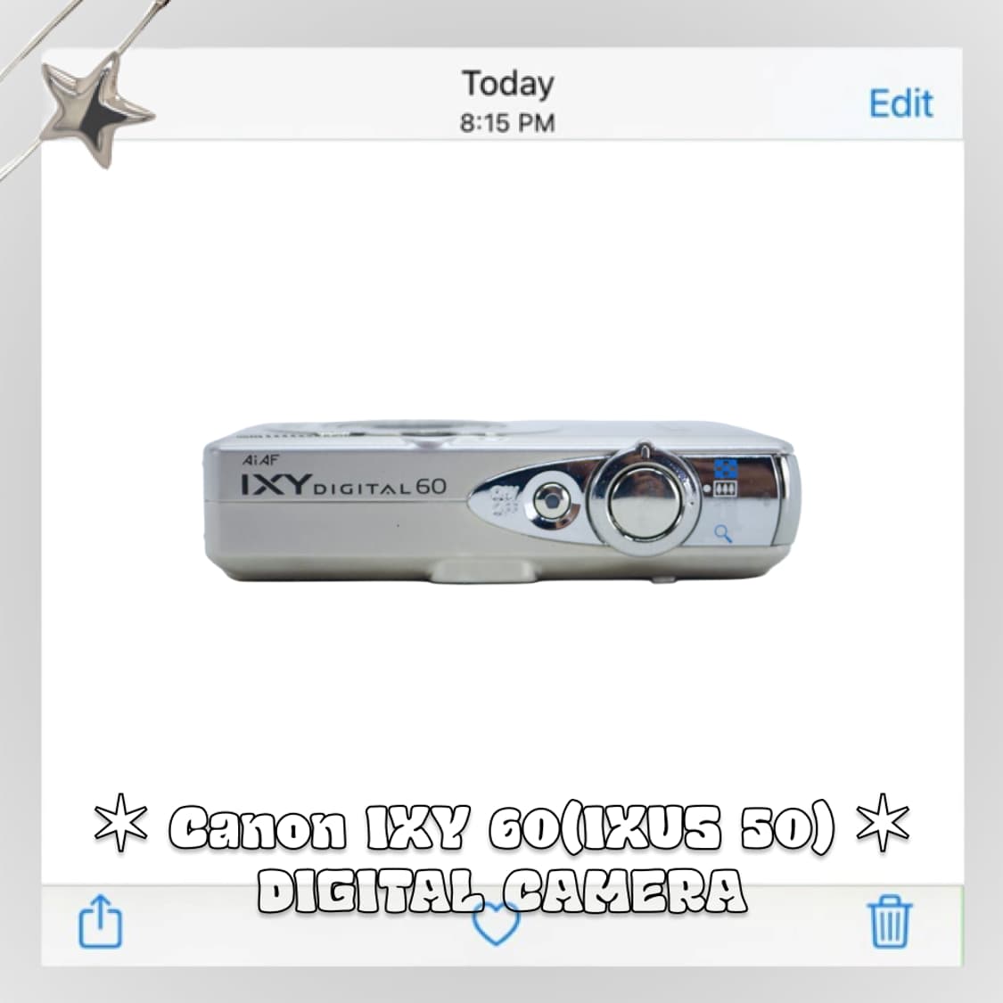 캐논 익시 IXY 60(익서스 IXUS 50) 빈티지 디카 실버 상품이미지5