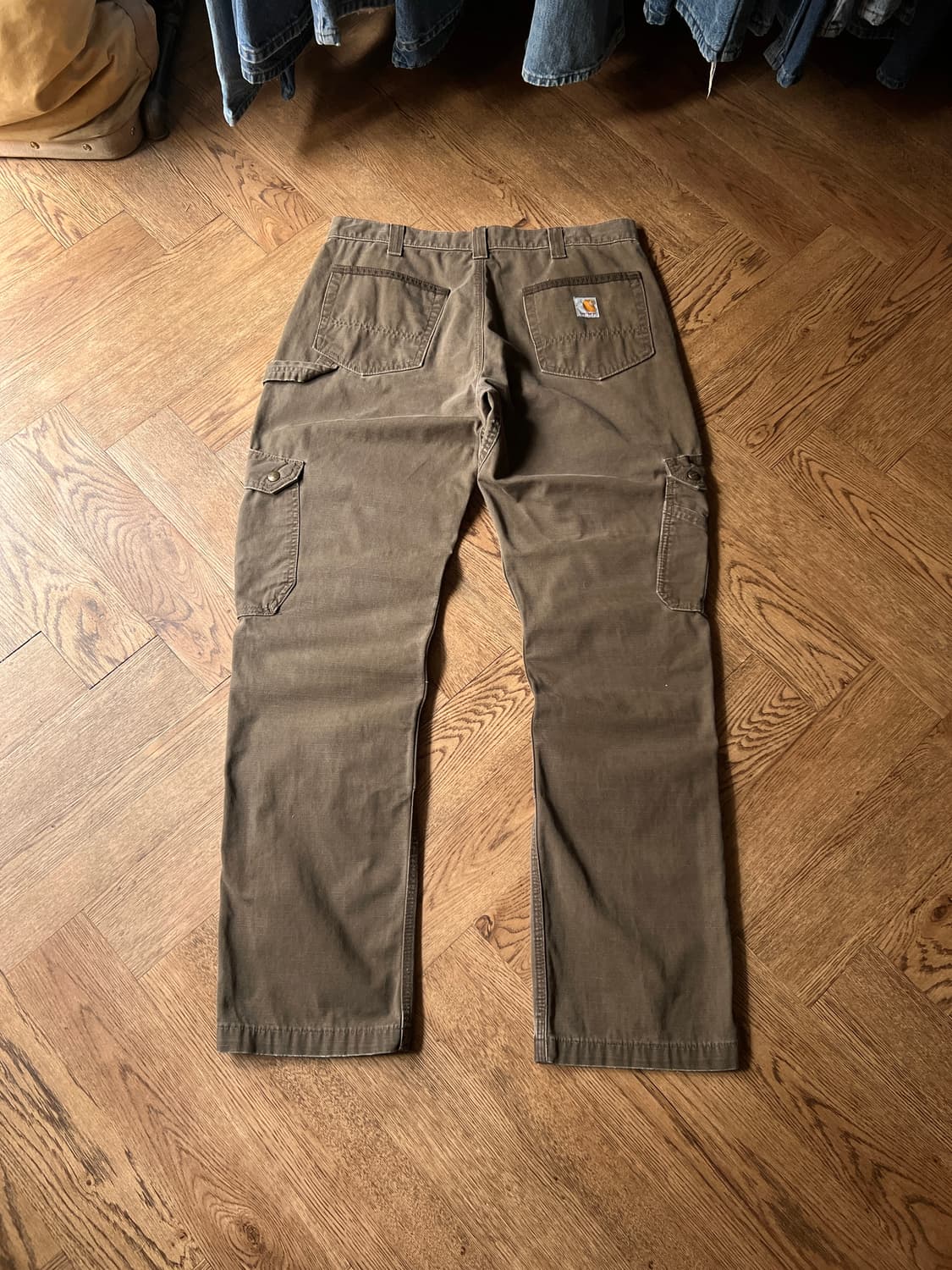 [34]칼하트 USA 다크커피 립스탑 더블니 워크 카고 팬츠 상품이미지8