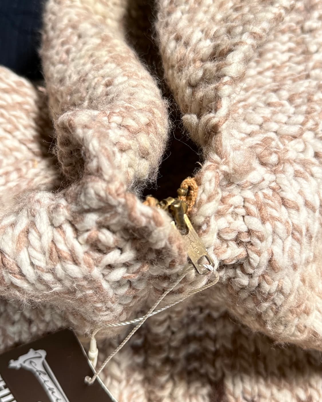 (50‘s 탈론 지퍼) 빈티지 사슴 패턴 코위찬 스웨터 105-107 상품이미지4