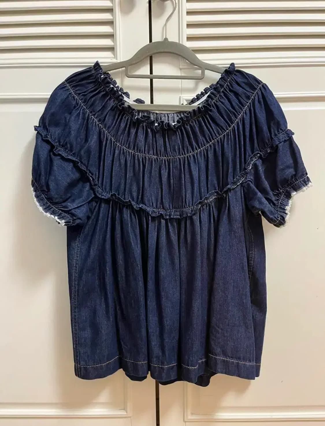 꼼데가르송 데님 프릴 탑 상품이미지2