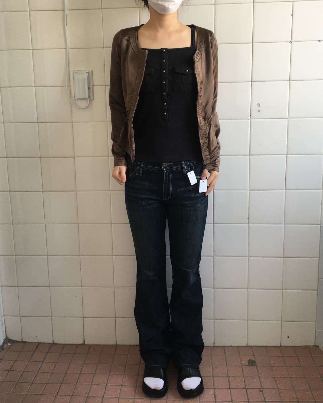 Glossy zip up jackwt 상품이미지5