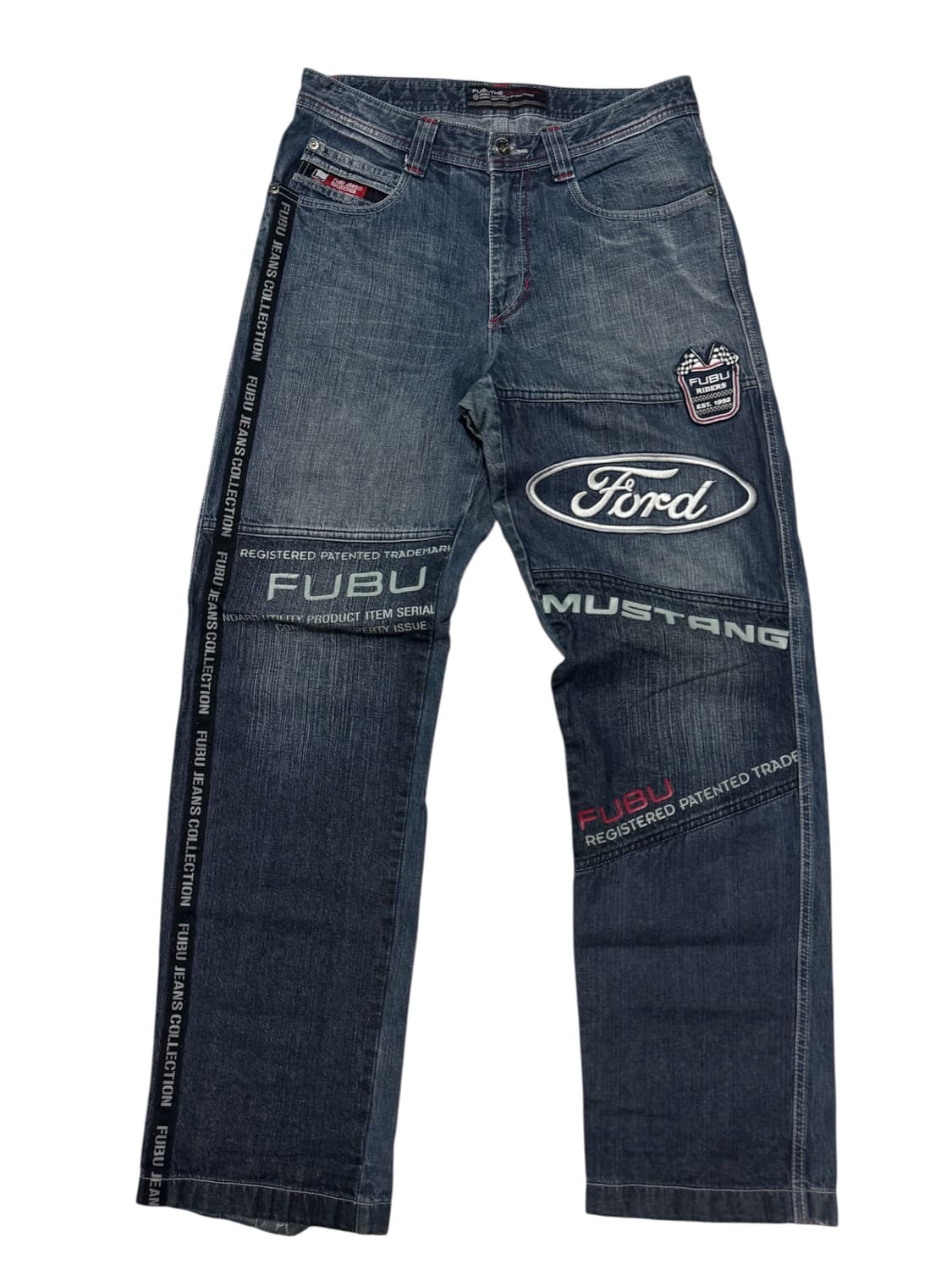 FUBU 후부 포드머스탱 자수로고 데님팬츠 상품이미지1