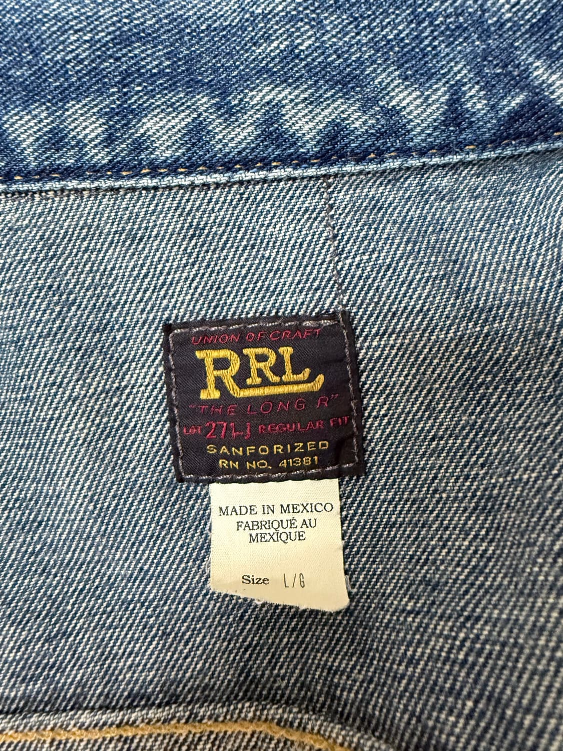 더블알엘 RRL lot 271 데님자켓 리랜드 L 상품이미지2