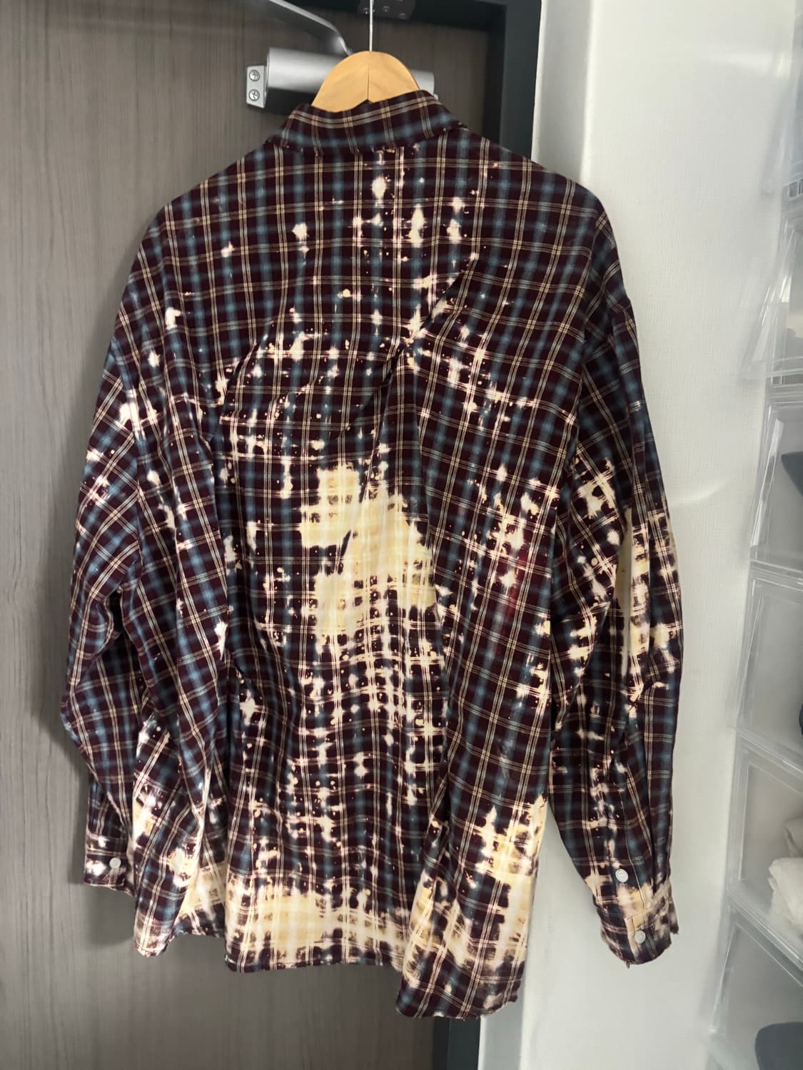 노쿨러스 블리치드 바이트 셔츠 버건디 상품이미지4