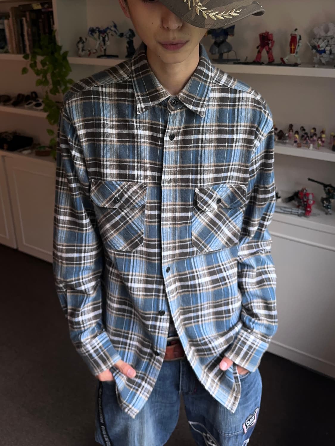 Anti Label 파머 플레이드 체크 셔츠 상품이미지5