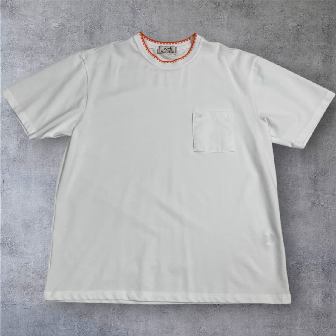 에르메스 Hermes 화이트 포켓 반팔 티셔츠  상품이미지1