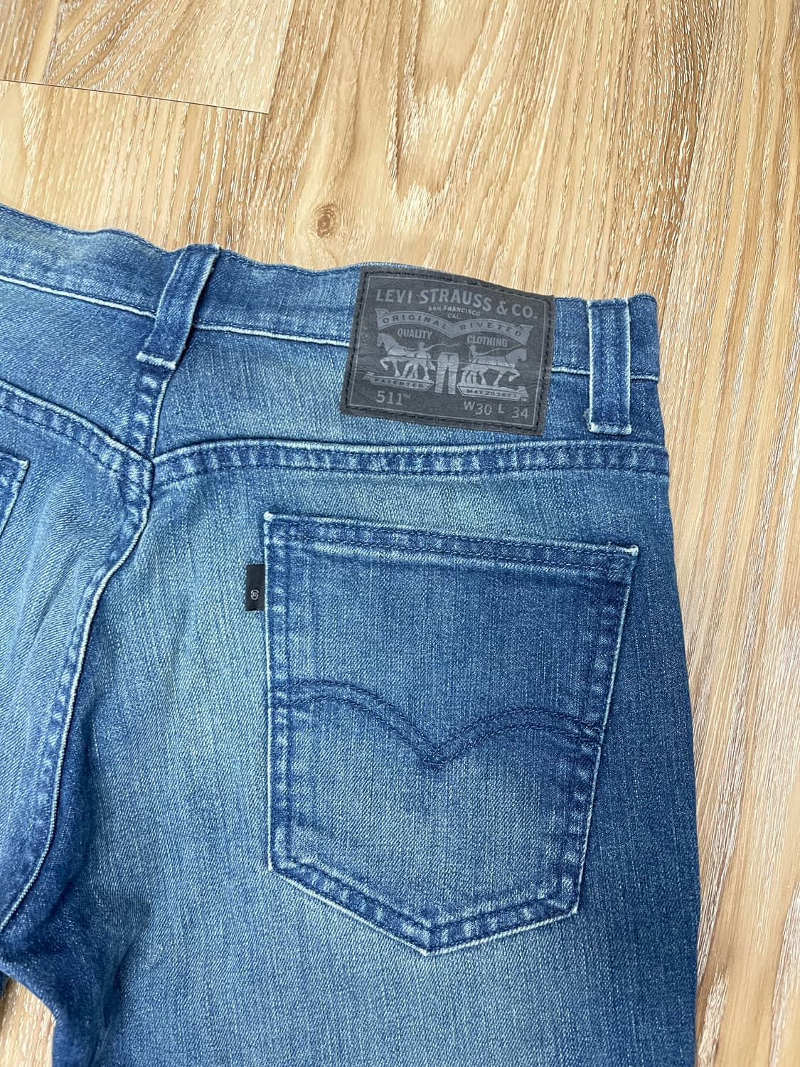 리바이스 511 블랙 블랭크탭 청바지 30 상품이미지3