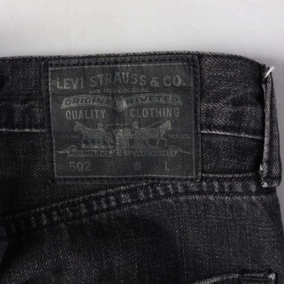 리바이스 502 흑청 데님팬츠 32 상품이미지6