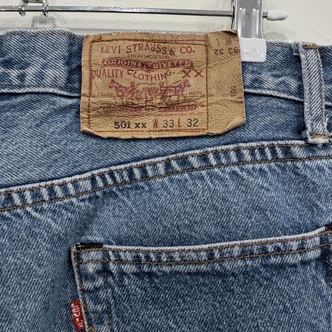 501xx 핸드프린팅 커스텀 데님팬츠 상품이미지4