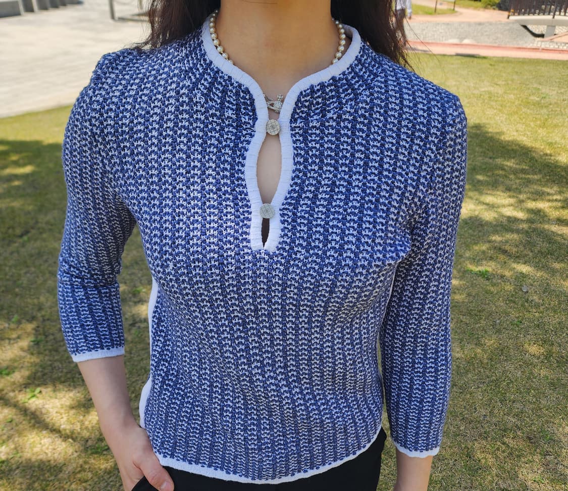 샤넬 크롭 니트 40 컨디션 굿! 착샷O 상품이미지1