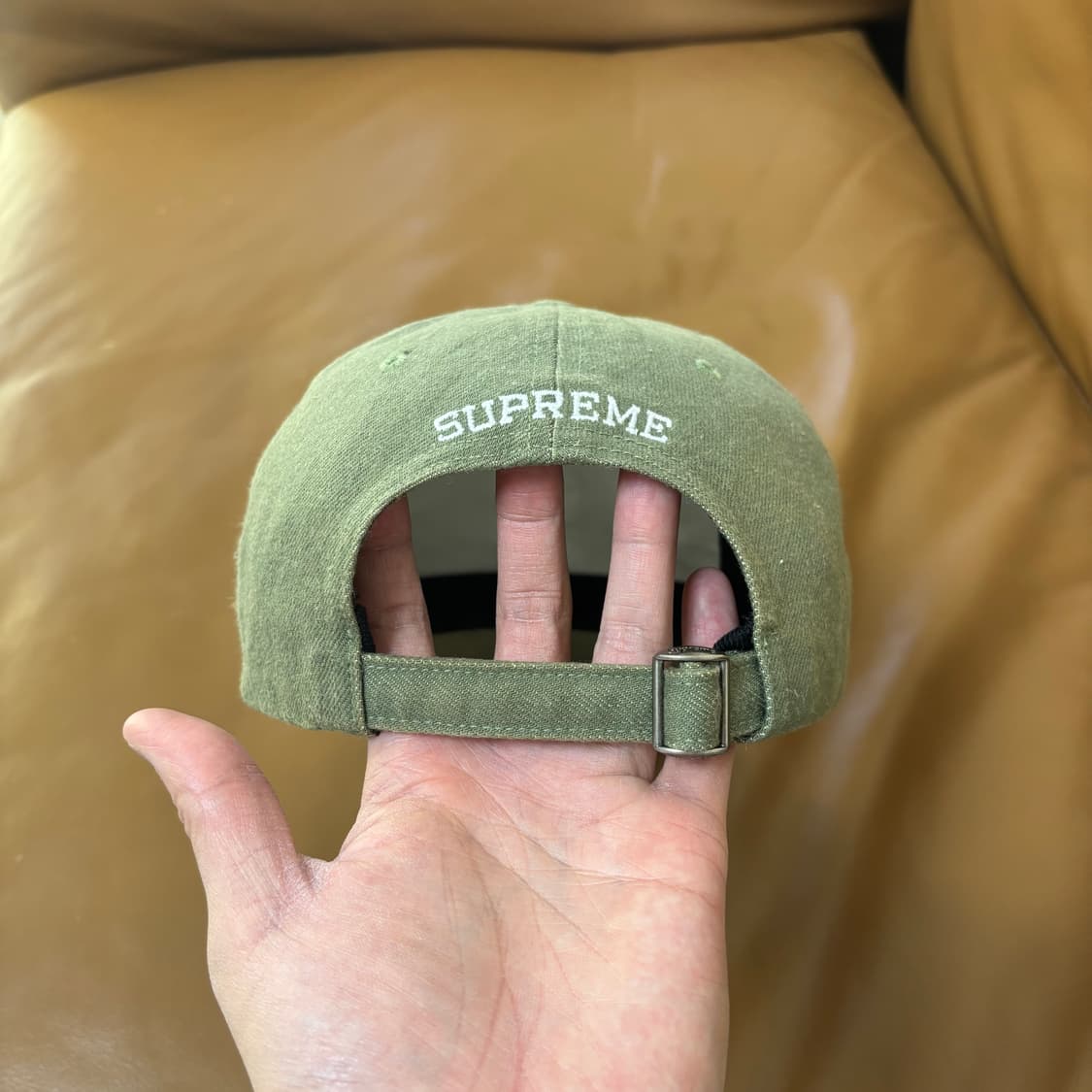 슈프림 S로고 6패널 볼캡 모자 22SS 케블라 올리브 카키 상품이미지7
