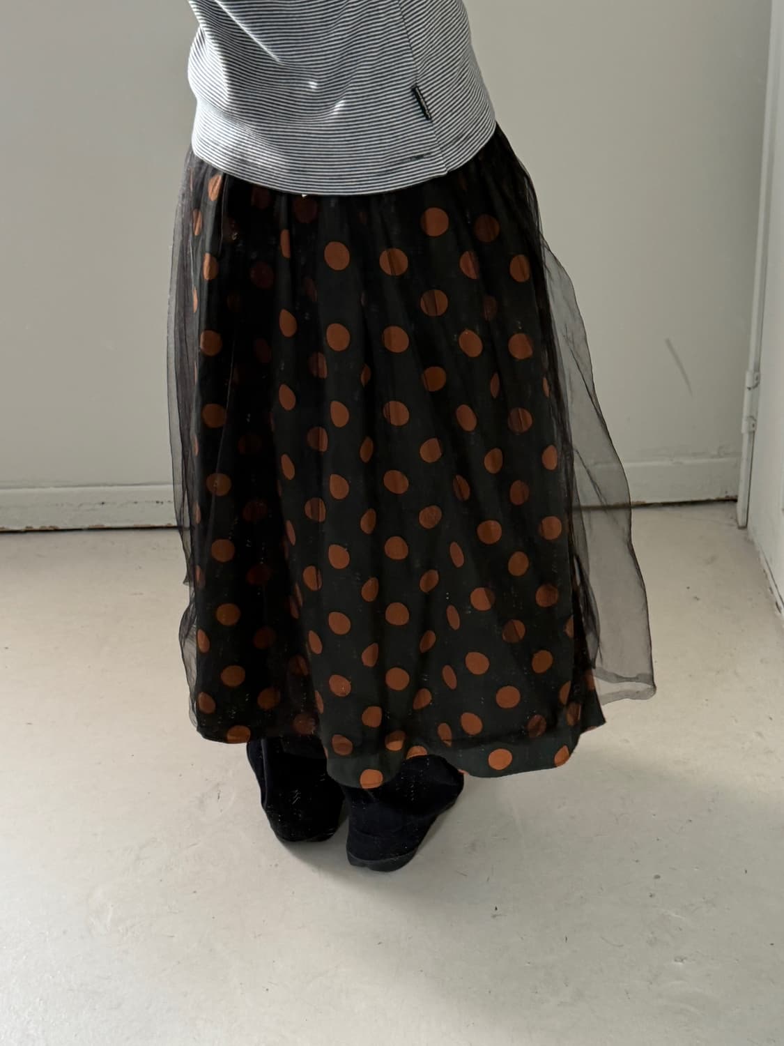 일본빈티지 빅도트 샤스커트 상품이미지2