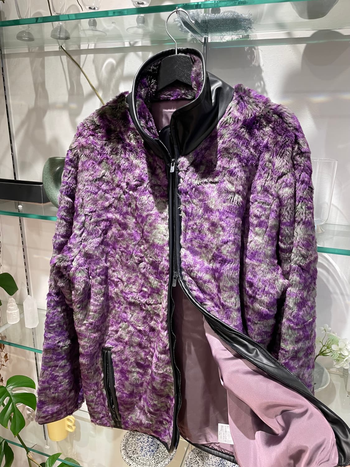 니들스 uneven printed faux fur jacket 상품이미지4