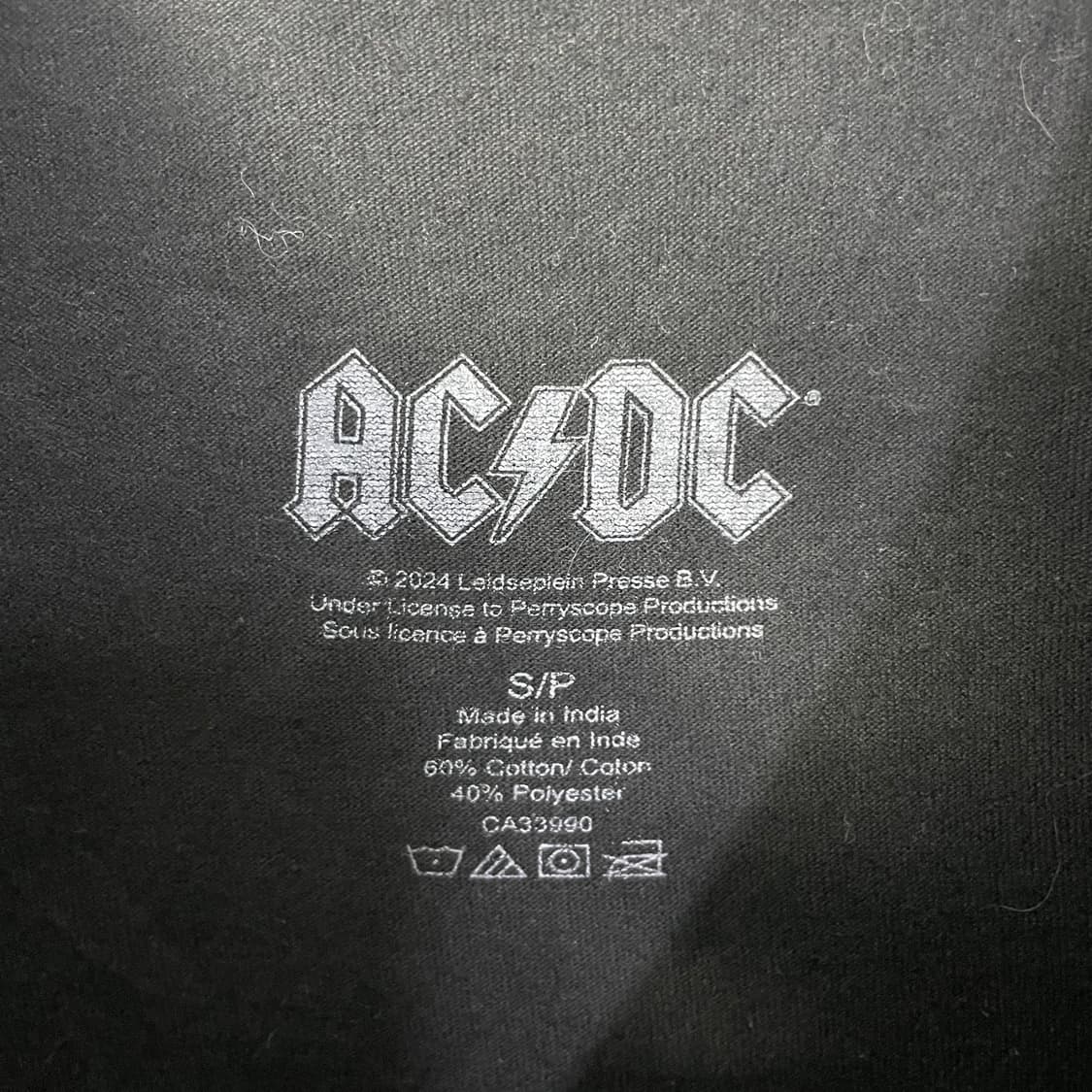 ACDC 백인블랙 로고 반팔 티셔츠 블랙 상품이미지5