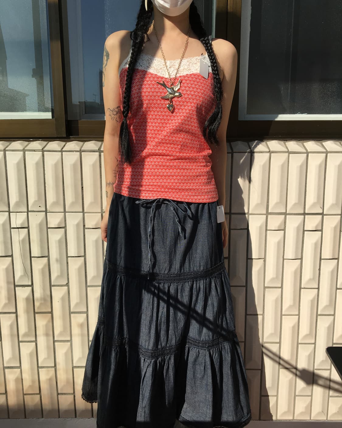 Lace point pattern sleeveless 상품이미지1