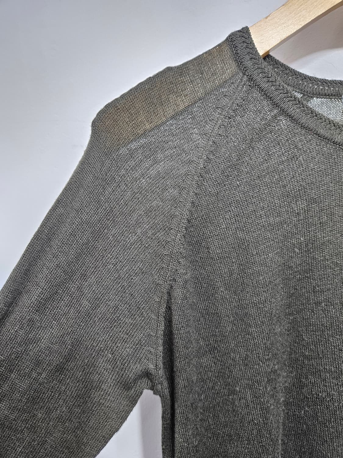 풀앤베어(pull&bear) 롱슬리브 니트 카키 S 상품이미지5