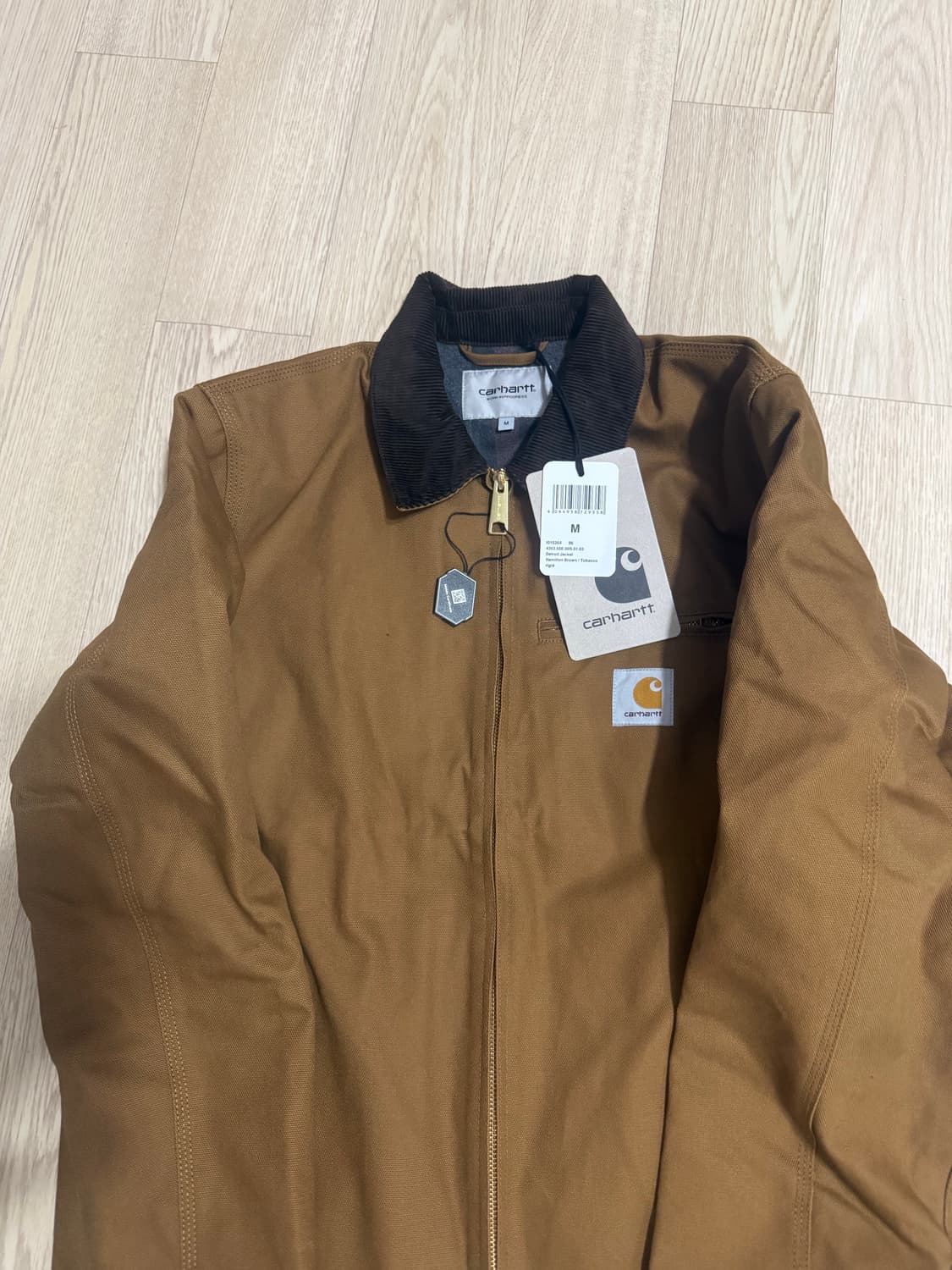 칼하트 WIP 라인드 디어본 캔버스 디트로이트 자켓 해밀턴 브라운 리지드 상품이미지2